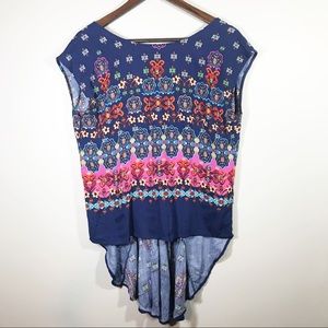 Thyme and Honey Floral Cap Sleeve Blouse